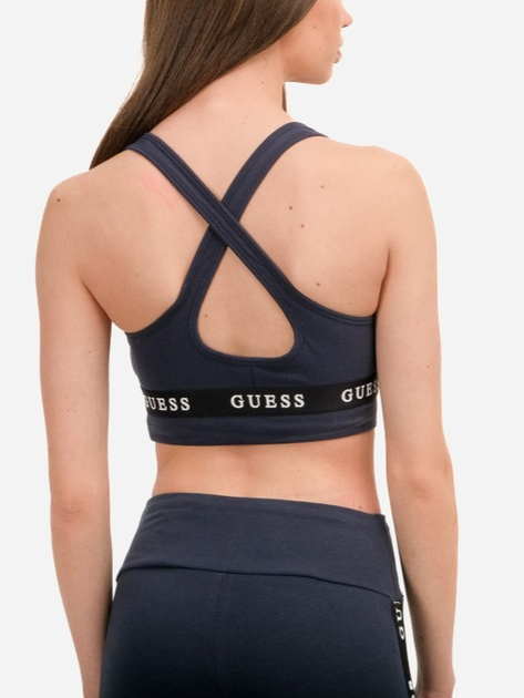 Спортивний топ жіночий Guess V3RP15KABR0 XS Синій (7619342717953) - зображення 2