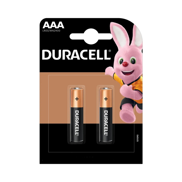 Лужні батарейки Duracell LR03 AAA 1.5V 2 шт. (DUR-SMPL-AAA-2) - зображення 2