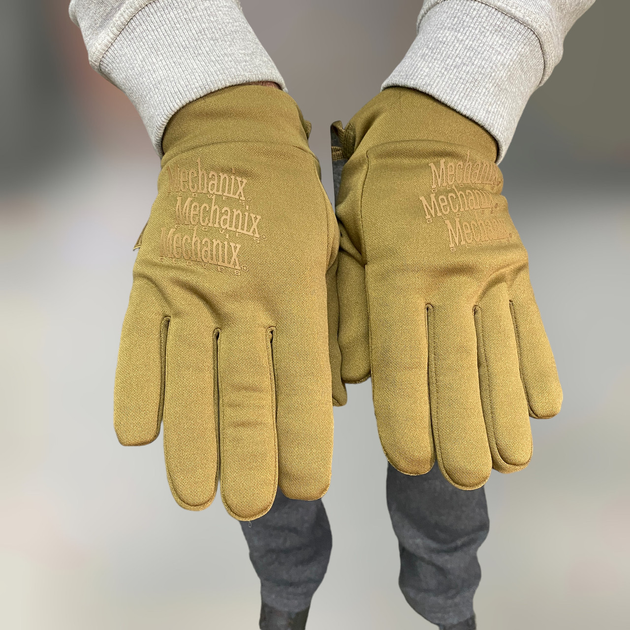 Перчатки тактические Mechanix ColdWork Base Layer Coyote, Койот, размер XXL, сенсорные, теплые зимние перчатки - изображение 2