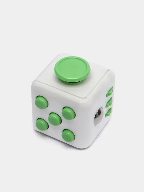 Антистресс-игрушка Fidget Cube, бело-зелёный - изображение 2