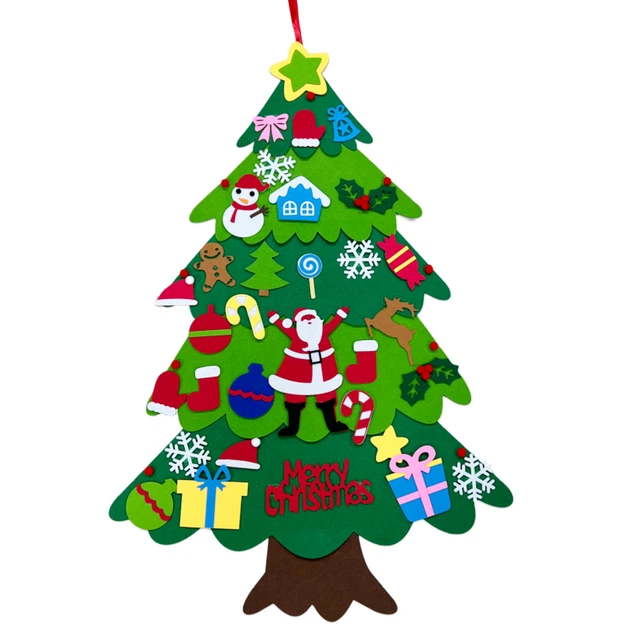 Елка из фетра новогодняя и 32 игрушки 89×65 см Santa Claus (II-3012OD) - Фото 1 Елка из фетра новогодняя и 32 игрушки 89×65 см Santa Claus (II-3012OD) - изображение 1