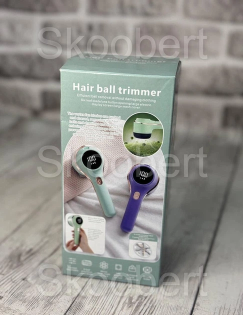 Потужна Бездротова машинка для видалення катишок UKC Hair ball trimmer із зарядкою від Usb індикатором акумулятора і 3 швидкостями фіолетова - зображення 5