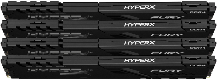 Pamięć RAM HyperX DDR4-3000 16384MB PC4-24000 (Kit of 4x4096) Fury Black (HX430C15FB3K4/16) - obraz 2