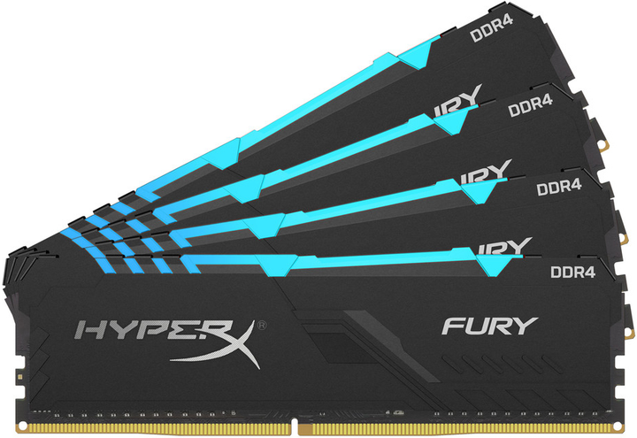 Pamięć RAM HyperX DDR4-3200 65536 MB PC4-25600 (zestaw 4x16384) Fury RGB (HX432C16FB4AK4/64) - obraz 2