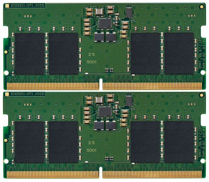 Оперативна пам'ять Kingston SODIMM DDR5-4800 16384MB PC5-38400 (Kit of 2x8192) ValueRAM (KVR48S40BS6K2-16) - зображення 1