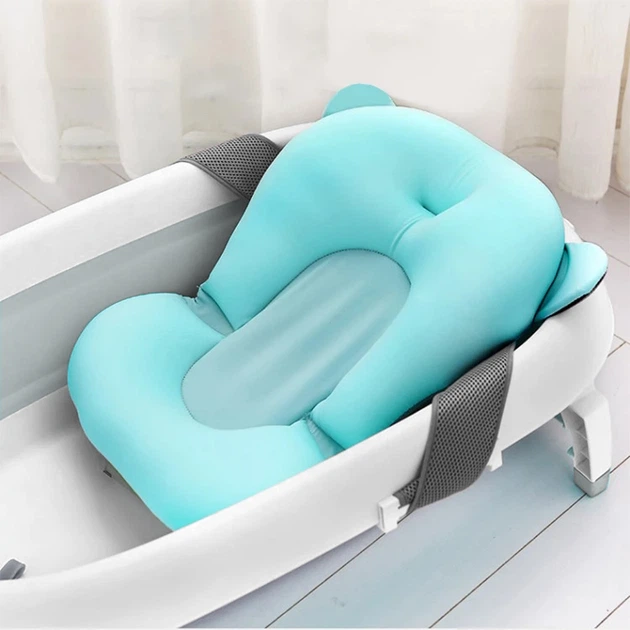 Матрасик коврик для ребенка в ванночку с креплениями Bestbaby 330 Blue - зображення 5