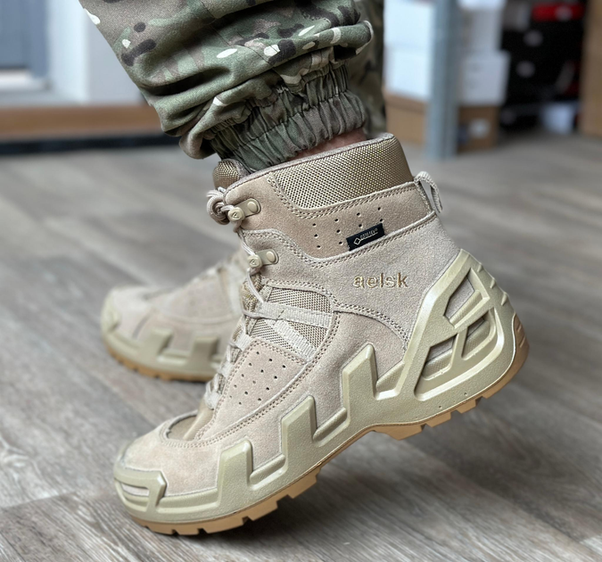 Тактичні чоловічі берці AK демісезонні військові берці Tactic армійські черевики Waterproof Койот 46 розмір - зображення 1