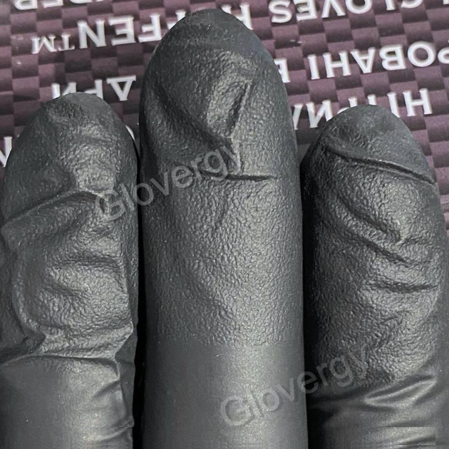 Рукавички нітрилові Hoffen Black розмір XL чорні 100 шт - зображення 2