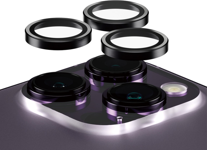 Захисне скло PanzerGlass Hoops Camera Lens Protector для Apple iPhone 14 Pro / 14 Pro Max Black (5711724011412) - зображення 3