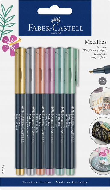 Zestaw markerów Faber Castell Metalic 6 szt (4005401607069) - obraz 1