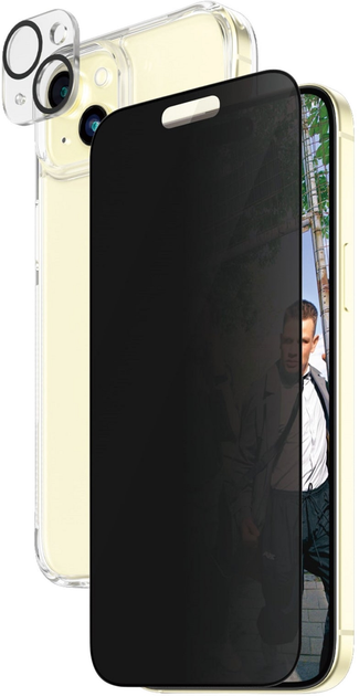 Zestaw PanzerGlass Privacy 3-in-1 Pack do Apple iPhone 15 Plus etui + szkło hartowane + szkło do obiektywów (B1174+P2811) - obraz 2