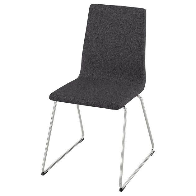 Стул IKEA LILLÅNÄS, хромированный, Гуннаред темно-серый, 805.347.58 - изображение 2