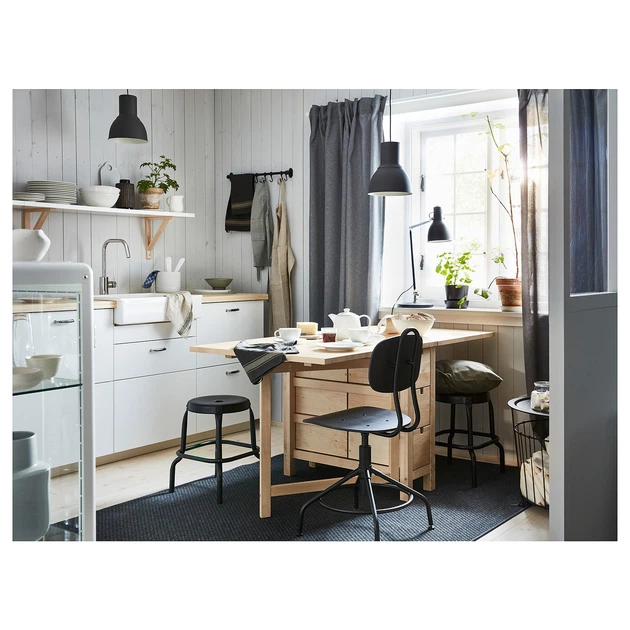 Стіл з відкидними підлогами IKEA НОРДЕН, береза, 26, 89, 152x80 см, 904.238.87 - Фото 9 Стіл з відкидними підлогами IKEA НОРДЕН, береза, 26, 89, 152x80 см, 904.238.87 - зображення 9