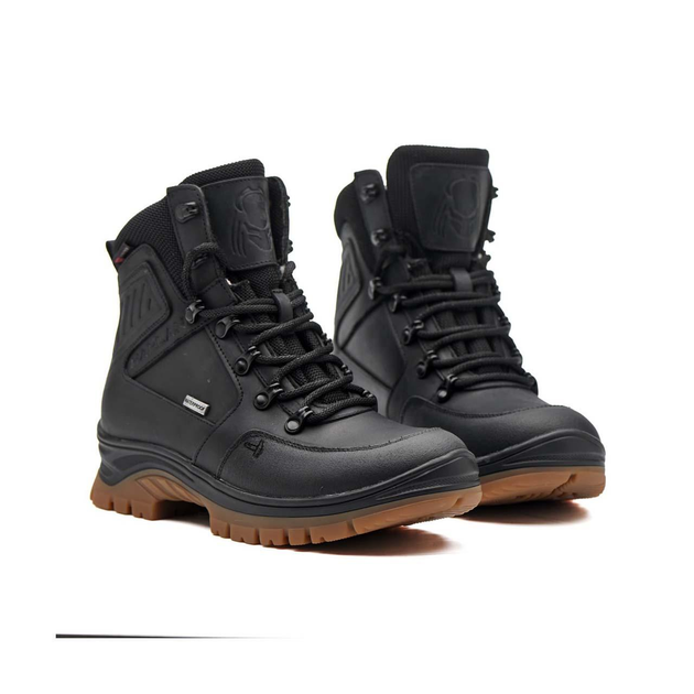 Тактические ботинки на мембране 47 черные кожаные 505BL-47 - изображение 2