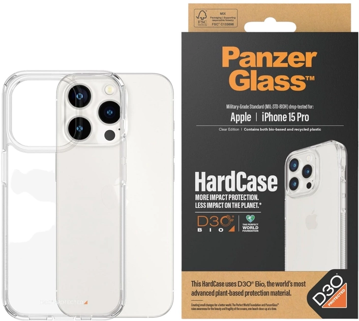 Чохол PanzerGlass HardCase with D3O для Apple iPhone 15 Pro (5711724011733) - зображення 2