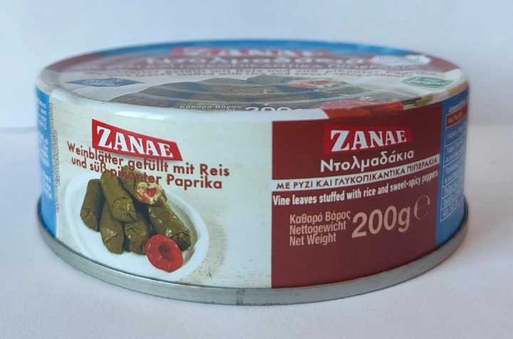 Консервоване Листя виноградної лози, фаршироване рисом та солодким чілі ZANAE 200 грам - зображення 3