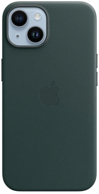 Чохол шкіряний Wave Premium AAA Leather Case with MagSafe для Apple iPhone 14 Forest Green - Фото 2 Чохол шкіряний Wave Premium AAA Leather Case with MagSafe для Apple iPhone 14 Forest Green - зображення 2