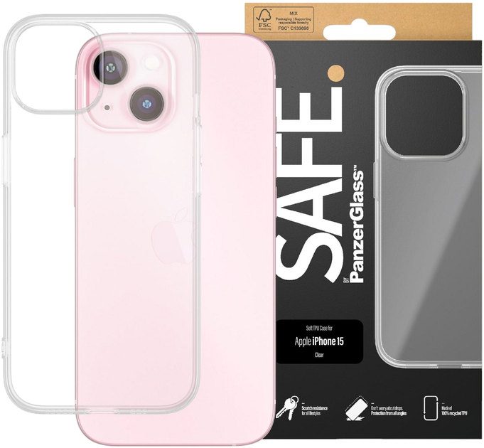 Etui PanzerGlass Safe TPU Case do Apple iPhone 15 (SAFE95538) - obraz 2