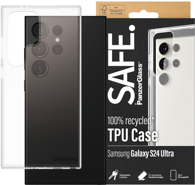 Чохол PanzerGlass Safe TPU Case для Samsung Galaxy S 2024 Ultra Transparent (SAFE95674) - зображення 2