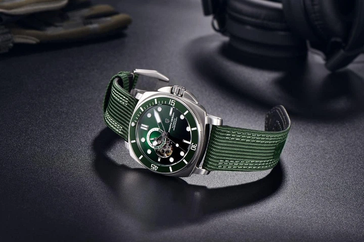 Мужские часы Pagani Design PD1736 20 BAR Green - изображение 2
