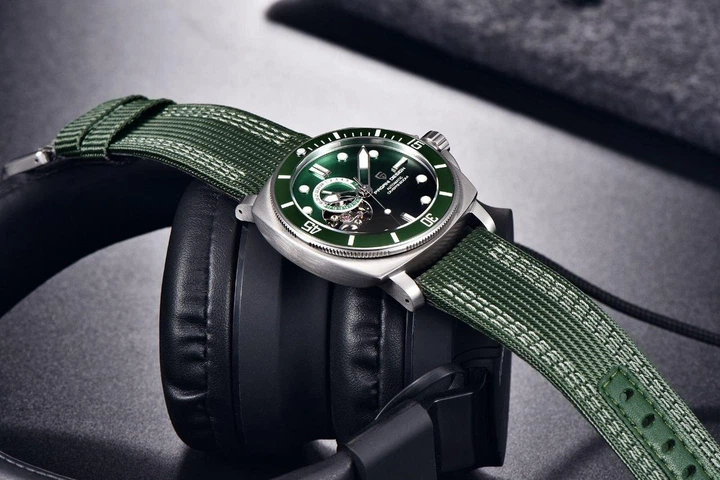 Мужские часы Pagani Design PD1736 20 BAR Green - изображение 4