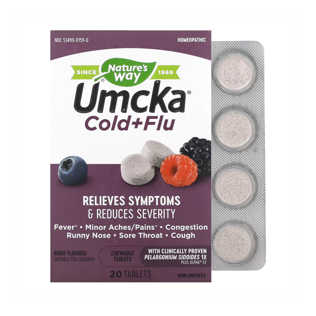 Засіб від Простуди Umcka Cold & Flu Berry - 20 жувальних таб - зображення 1