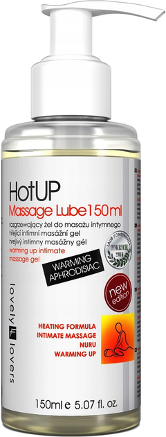 Żel do masażu intymnego Lovely Lovers HotUp Massage Lube rozgrzewający 150 ml (5901687650296) - obraz 1