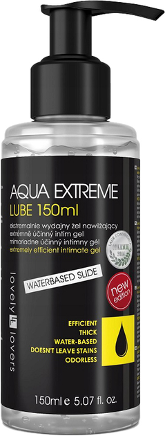 Żel intymny Lovely Lovers Aqua Extreme Lube ekstremalnie wydajny na bazie wody 150 ml (5901687650074) - obraz 1