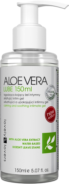 Żel intymny Lovely Lovers Aloe Vera Lube kojąco-łagodzący z aloesem 150 ml (5901687650036) - obraz 1