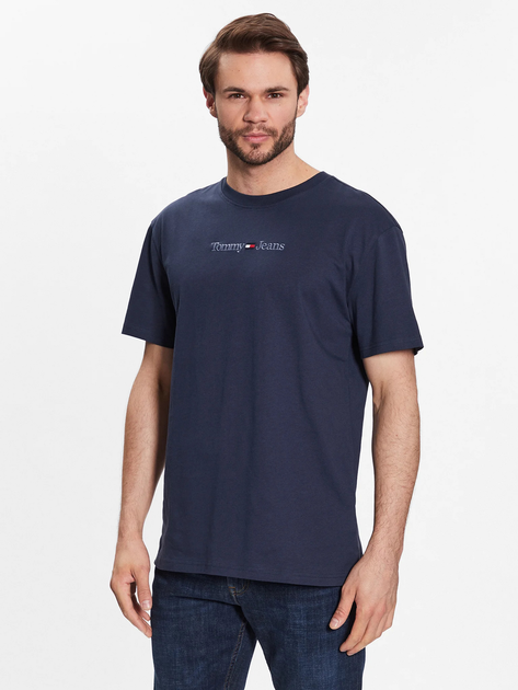 Футболка чоловіча Tommy Jeans DM0DM16825-C87 L Синя (8720644517871) – в ...