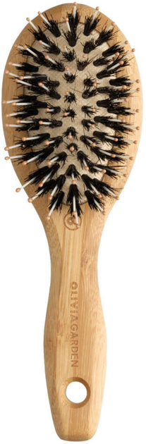 Szczotka Olivia Garden Bamboo Touch Detangle Combo z włosiem z dzika do rozczesywania włosów Brązowa S (5414343016829) - obraz 1