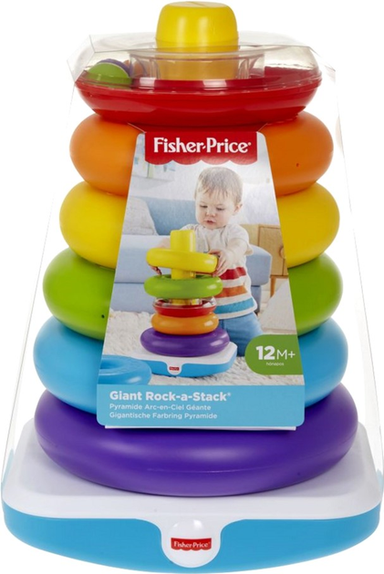 Piramida Fisher-Price Giant Rock-a-Stack 40 cm (0887961818994) - obraz 1