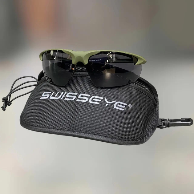 Тактические очки Swiss Eye Apache с комплектом линз и чехлом олива (244634) - изображение 2