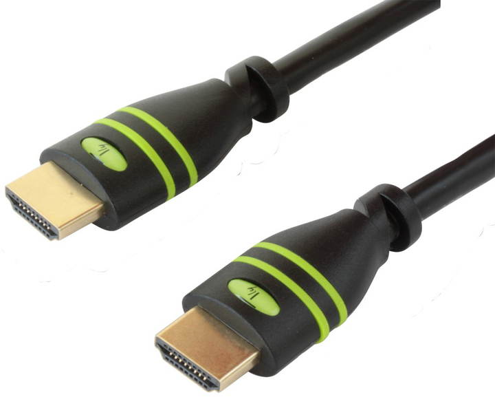 Кабель TECHly HDMI 1.4 Ethernet M/M 2 м Чорний (8057685304475) - зображення 1