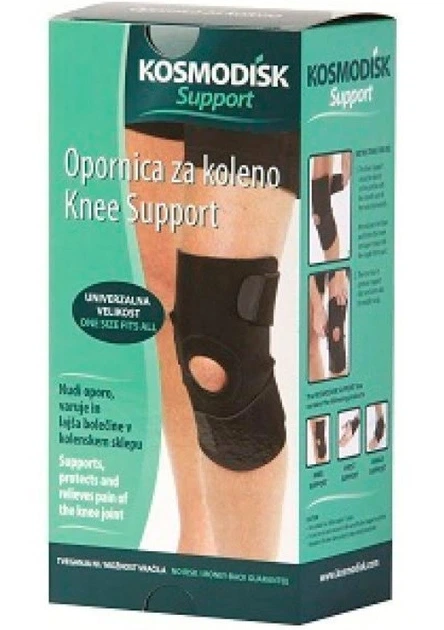 Бандаж колінного суглоба Knee Support максимальне обхват коліна - 35 см Black (FG22) - зображення 2