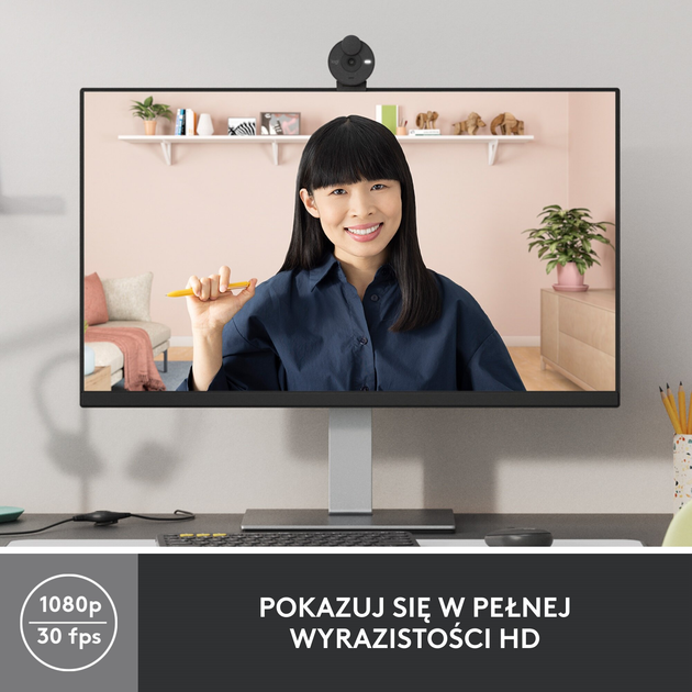 Kamera internetowa Logitech Brio 300 FHD Graphite (960-001436) - obraz 4