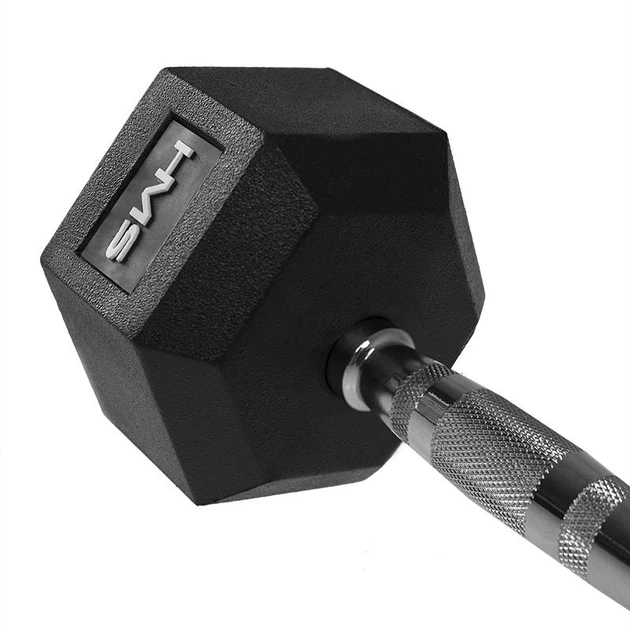 Гантель з фіксованою вагою HMS HEX Pro 50кг - изображение 3