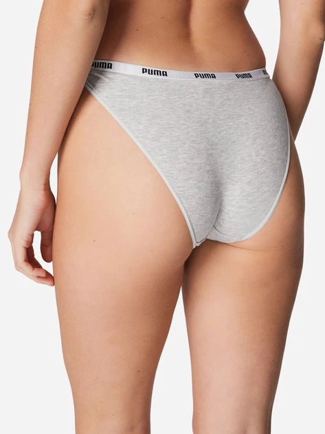 Набор трусиков бикини хлопковых Puma Women Bikini 2P 90785105 XS 2 шт Grey (8718824911960) - изображение 3