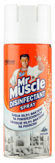 Spray Mr Muscle do dezynfekcji oraz eliminacji nieprzyjemnych zapachów w powietrzu 400 ml (5000204211344) - obraz 1