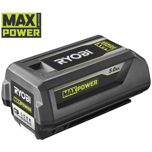 Акумулятор Ryobi RY36B50B MAX POWER Lithium+ 36 В 5.0 Аг (5133005550) - Фото 2 Акумулятор Ryobi RY36B50B MAX POWER Lithium+ 36 В 5.0 Аг (5133005550) - зображення 2