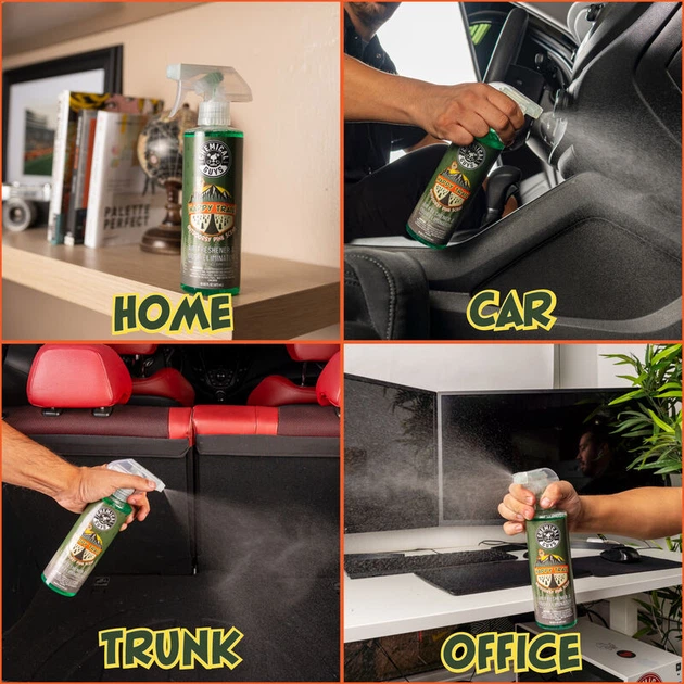 Ароматизатор и нейтрализатор запахов Chemical Guys - Happy Trail Outdoorsy Pine Scent Air Freshener & Odor Eliminator - 473мл - Фото 2 Ароматизатор и нейтрализатор запахов Chemical Guys - Happy Trail Outdoorsy Pine Scent Air Freshener & Odor Eliminator - 473мл - изображение 2