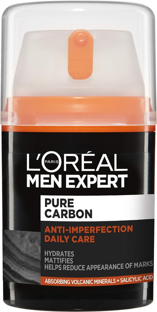 Крем для обличчя L'Oreal Paris Men Expert Pure Carbon Anti-Imperfection Daily Care 50 мл (3600523979318) - зображення 2