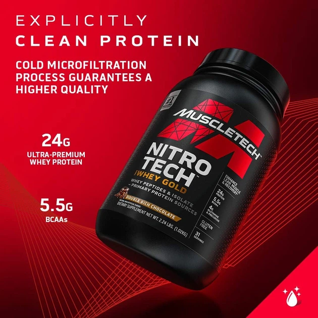 Протеїн Muscletech Nitro Tech 100% Whey Gold 907 g (French Vanilla Cream) - зображення 4