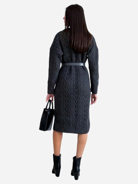 Платье вязаное миди женское ARTKNIT Оливия One Size Графит (4823093454941) - изображение 2