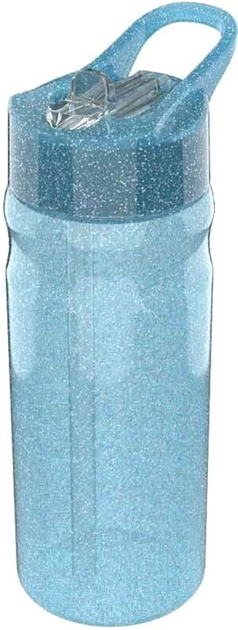 Пляшка для води Euromic Lunch Buddie Блакитні блискітки 600 мл (5420065982274) - зображення 1