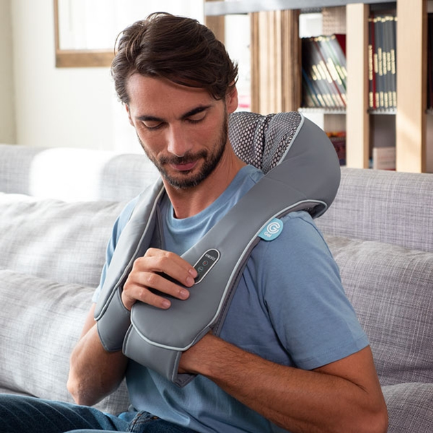 Масажер для шиї HoMedics Shiatsu Neck & Shoulder Gel Massager with Heat (NMS-700RCG) - зображення 3