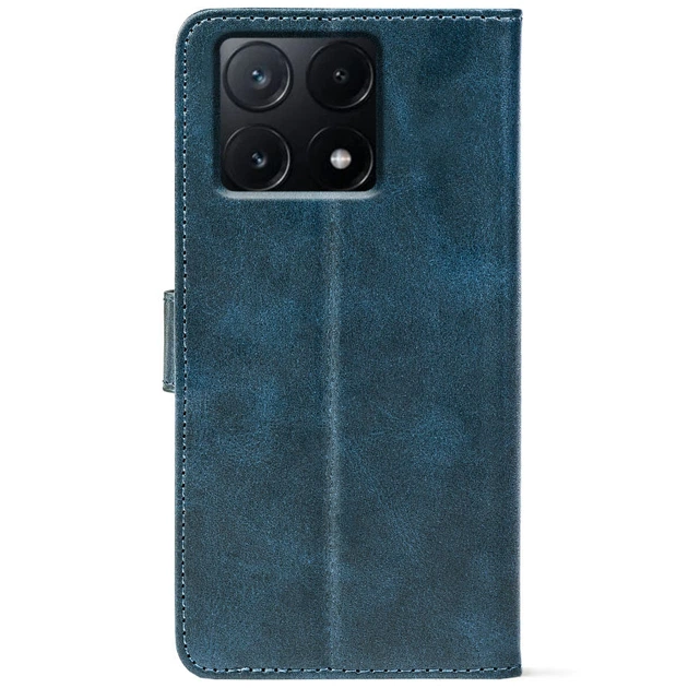 Чохол-книжка Crazy Horse Clasic для Xiaomi Poco X6 Pro 5G Dark Blue (Front) (55107) - Фото 3 Чохол-книжка Crazy Horse Clasic для Xiaomi Poco X6 Pro 5G Dark Blue (Front) (55107) - зображення 3