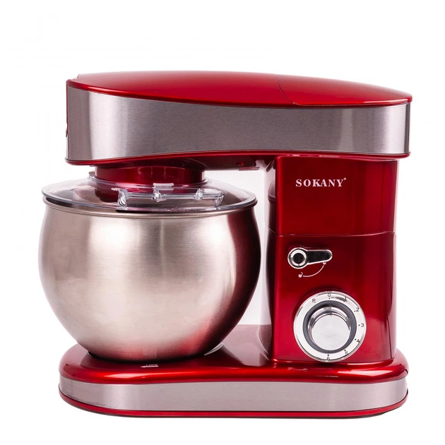Кухонний комбайн 3 в 1 Sokany SC-213C 1200W Червоний блендер м'ясорубка міксер 6.5 л - изображение 10