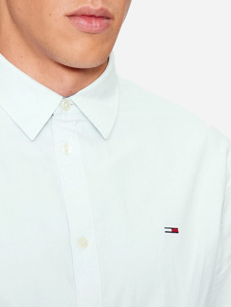 Koszula męska elegancka Tommy Jeans DM0DM15408-CYO 2XL Jasnoniebieska (8720644557228) - obraz 5