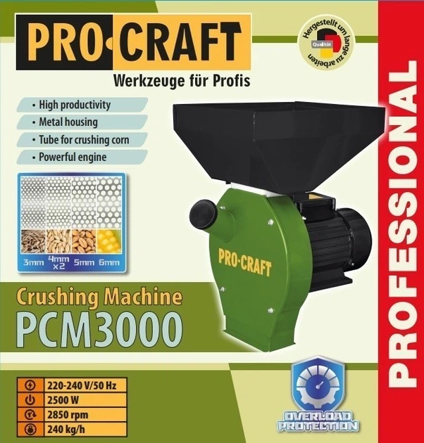 Кормоизмельчитель, зернодробилка Procraft PCM3000 – фото, отзывы